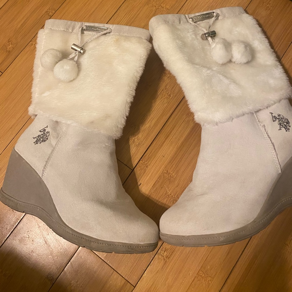 US Polo Assn White Snowboots